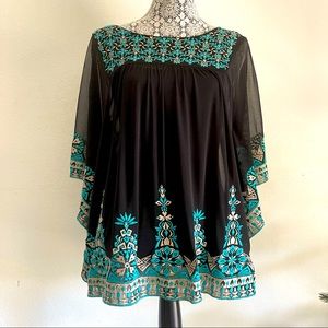 INC.~Top~Tunic~Embroidered~Size M~Worn Once~Like New
